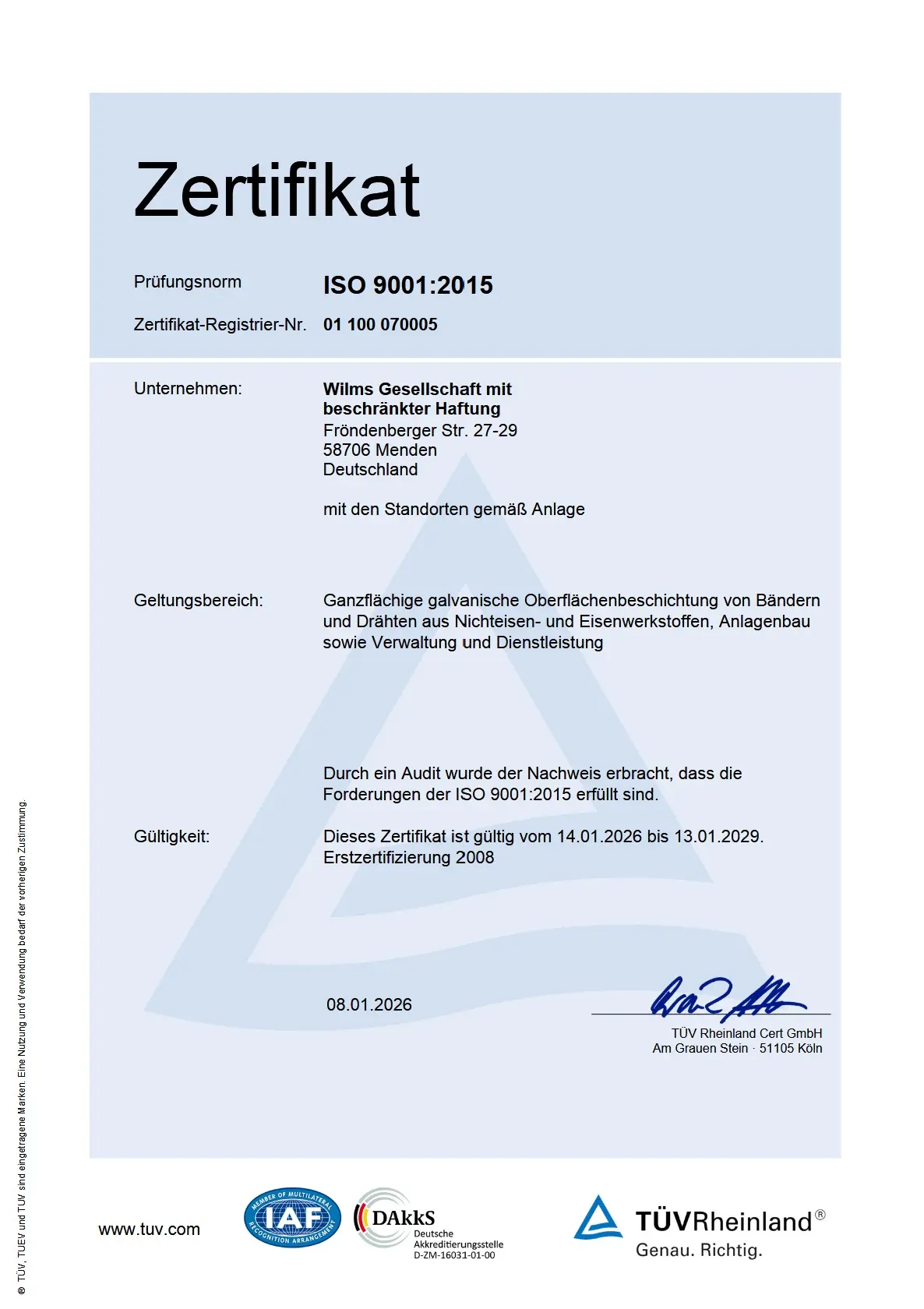 DIN EN ISO 9001